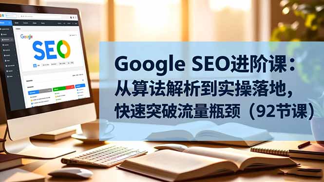 Google SEO进阶课：从算法解析到实操落地，快速突破流量瓶颈(92节课-大表哥网创