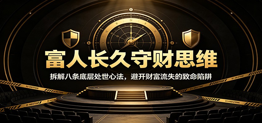 富人长久守财思维：拆解八条底层处世心法，避开财富流失的致命陷阱-大表哥网创