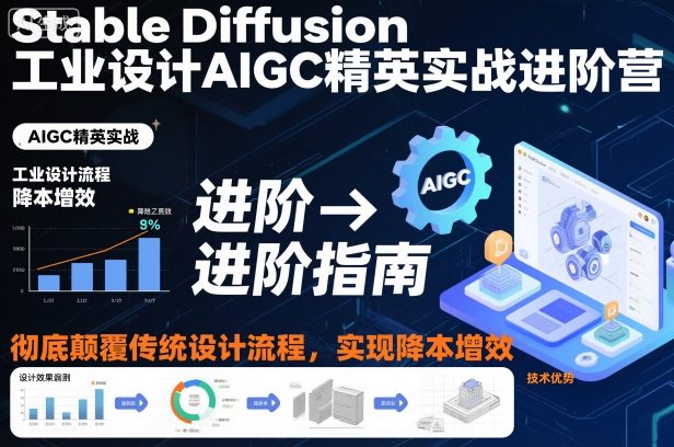 Stable Diffusion工业设计AIGC精英实战进阶营，彻底颠覆传统设计流程，实现降本增效-大表哥网创