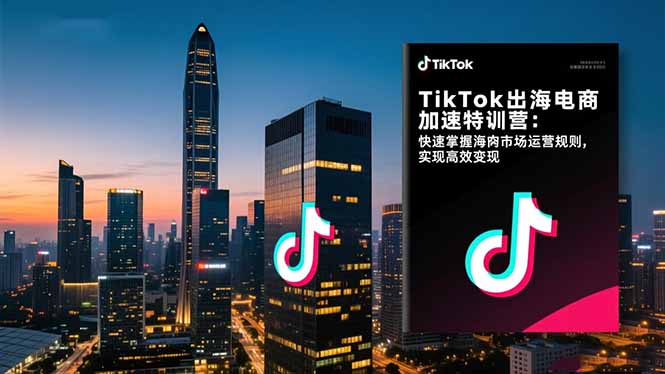 TikTok出海电商加速特训营：快速掌握海外市场运营规则，实现高效变现-大表哥网创