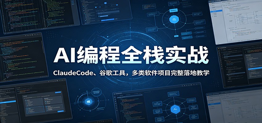 AI编程全栈实战：ClaudeCode、谷歌工具，多类软件项目完整落地教学-大表哥网创