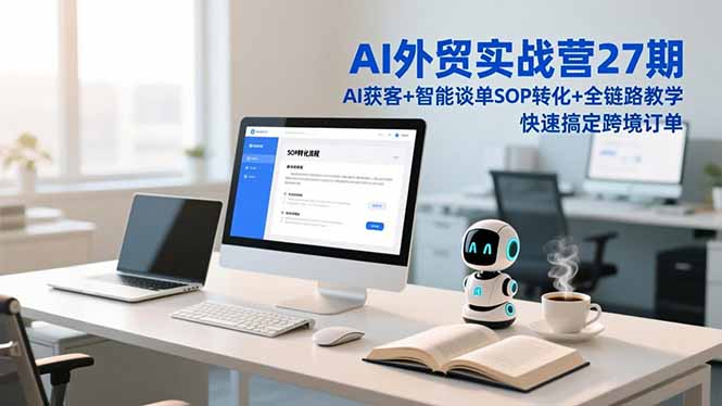 AI外贸实战营27期，AI获客+智能谈单+SOP转化+全链路教学，快速搞定跨境订单-大表哥网创