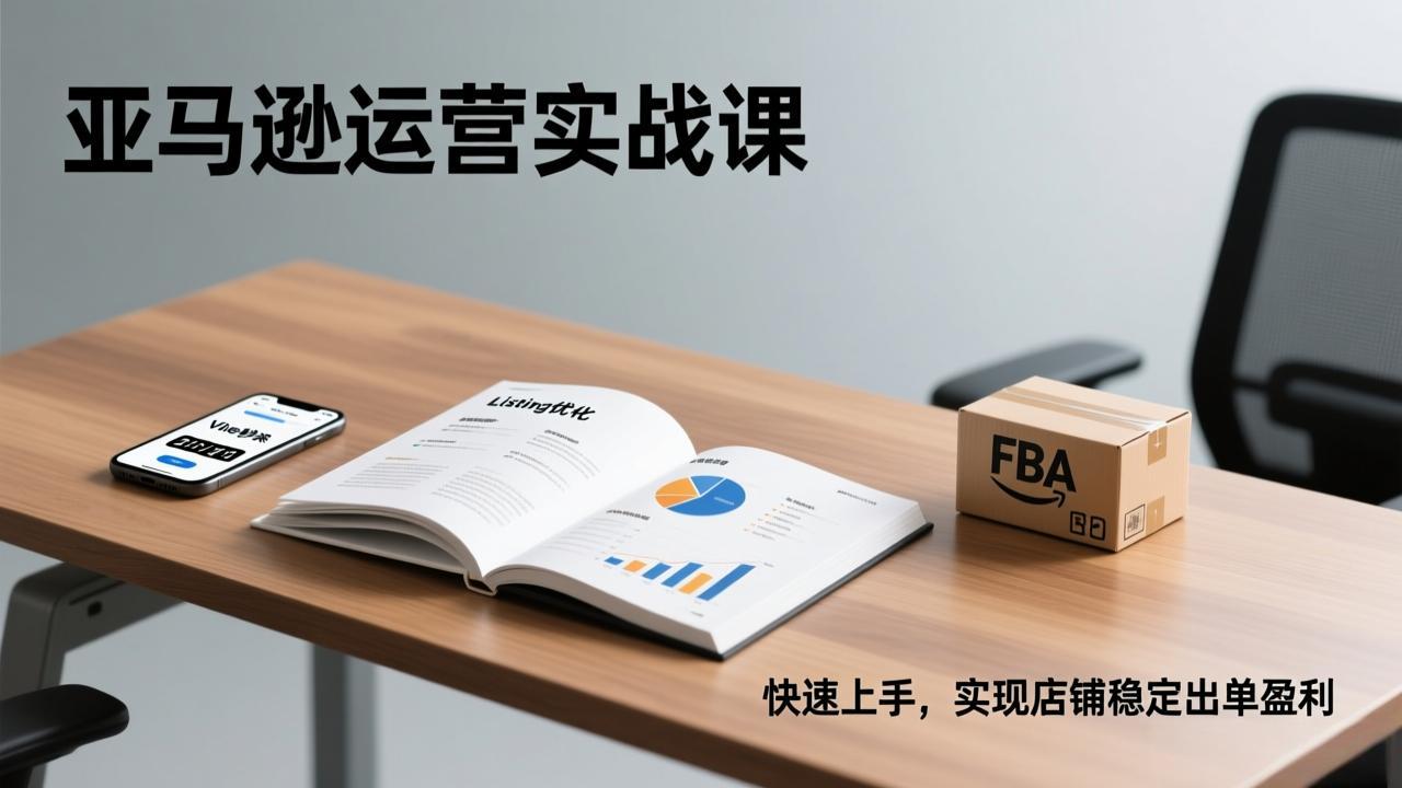 亚马逊运营实战课，Listing优化、Vine秒杀、FBA发货，快速上手，实现店铺稳定出单盈利-大表哥网创
