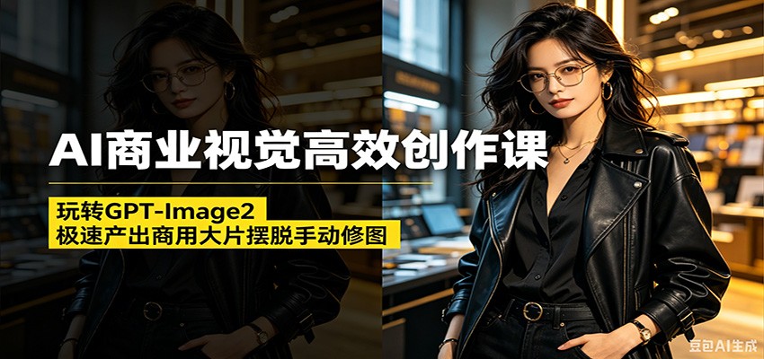 AI商业视觉高效创作课：玩转GPT-Image2，极速产出商用大片摆脱手动修图(更新)-大表哥网创