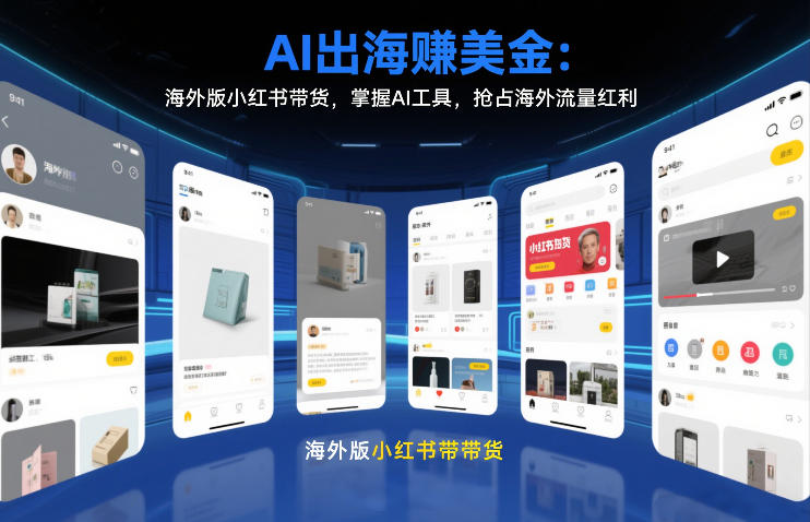 AI出海賺美金：海外版小红书带货，掌握AI工具，抢占海外流量红利(更新2026)-大表哥网创
