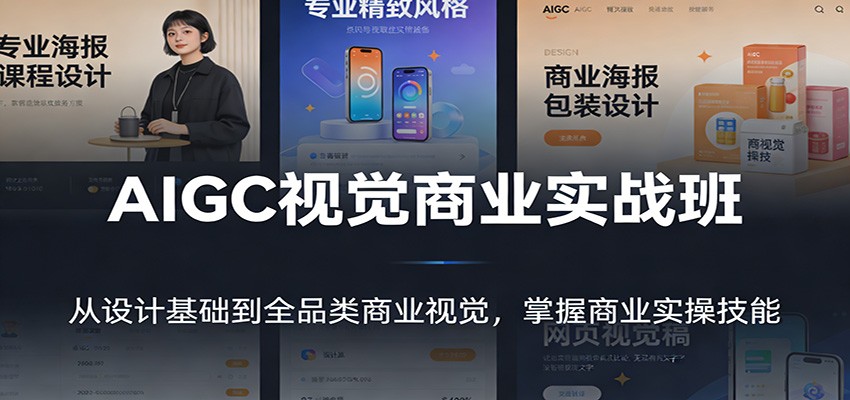 AIGC视觉商业实战班：从设计基础到全品类商业视觉，掌握商业实操技能-大表哥网创