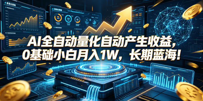AI全自动量化自动产生收益,0基础小白月入1W,长期蓝海!【揭秘】-大表哥网创