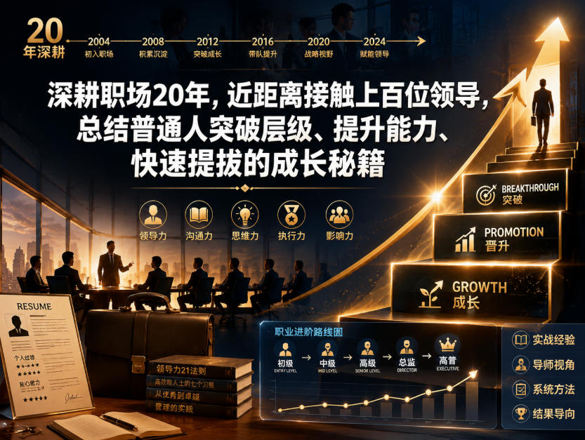 付费文章:深耕职场20年,近距离接触上百位领导,总结普通人突破层级、提升能力、快速提拔的成长秘籍(全网独家干货)-大表哥网创