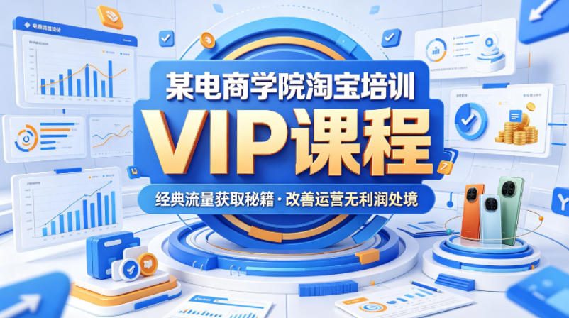 某电商学院淘宝培训VIP课程,各种经典有用的流量获取秘籍,改善运营产品没利润的处境(2026年6月)-大表哥网创