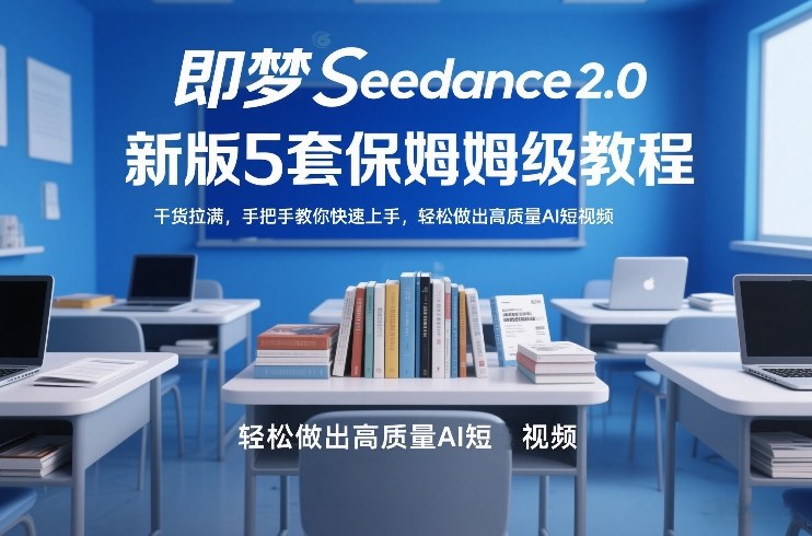 即梦Seedance2.0新版5套保姆级教程，干货拉满，手把手教你快速上手，轻松做出高质量AI短视频-大表哥网创