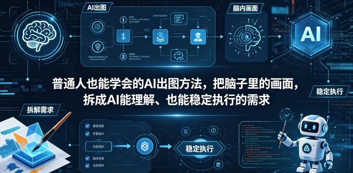 普通⼈也能学会的AI出图⽅法,把脑子里的画面,拆成AI能理解、也能稳定执行的需求【文档】-大表哥网创