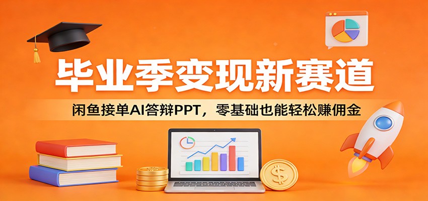 毕业季变现新赛道：闲鱼接单AI答辩PPT，零基础也能轻松赚佣金-大表哥网创