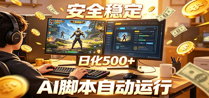 三角洲全自动挂机，AI脚本躺赚，日化500+-大表哥网创