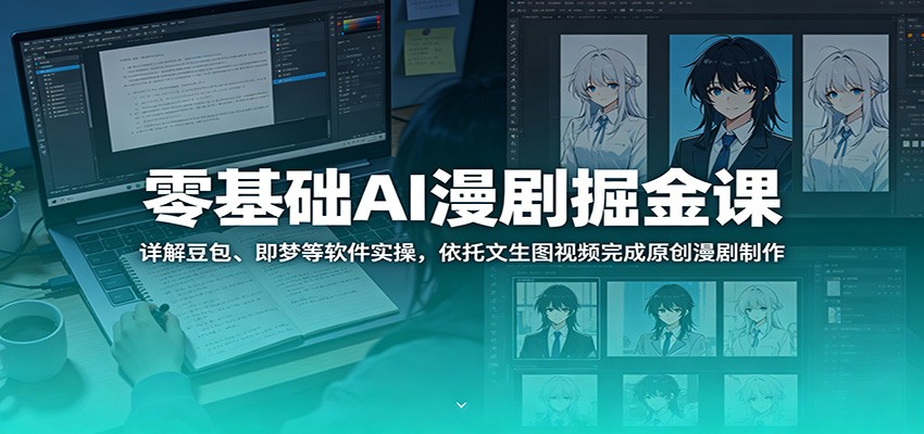 零基础AI漫剧掘金课：详解豆包、即梦等软件实操，依托文生图视频完成原创漫剧制作-大表哥网创