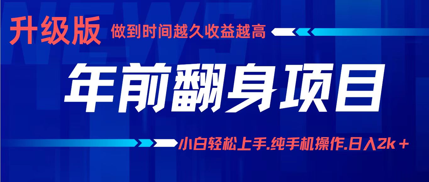 项目讲解年入百万：小白轻松上手，纯手机操作.日入2k+-大表哥网创