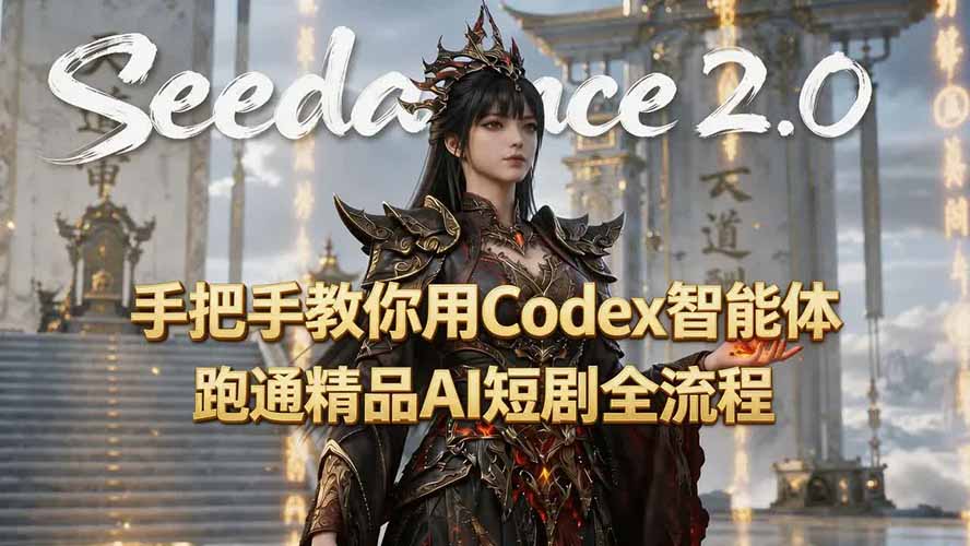 手把手教你用Seedance2.0+Codex智能体跑通精品AI短剧全流程(附3种skill技能-大表哥网创