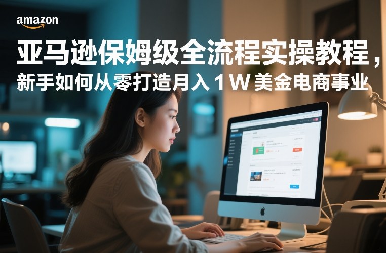 亚马逊保姆级全流程实操教程，新手如何从零打造月入1W美金电商事业-大表哥网创