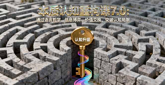本质认知重构课7.0：通过语言哲学、信息博弈、价值交换，突破认知局限-大表哥网创