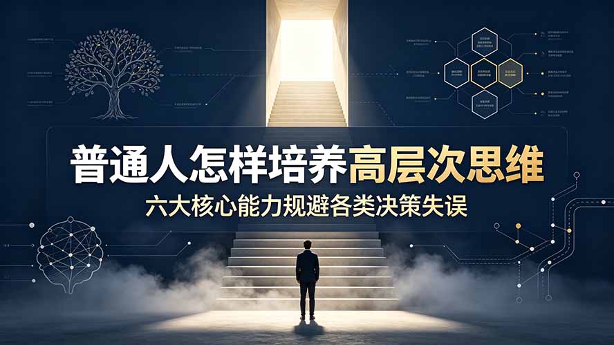 付费文章：普通人怎样培养高层次思维，六大核心能力规避各类决策失误-大表哥网创