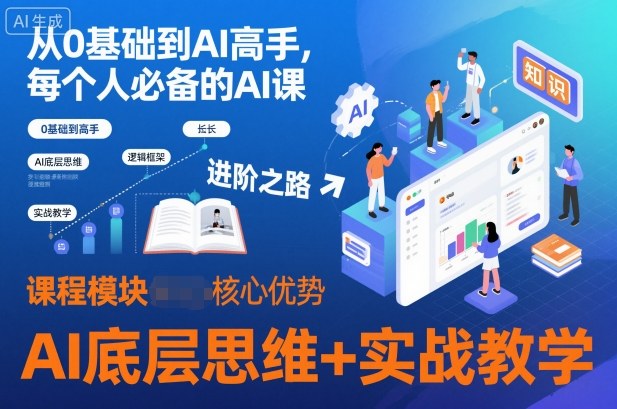 从0基础到AI高手，每个人必备的AI课，AI底层思维+实战教学-大表哥网创