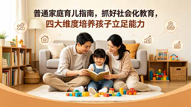 付费文章：普通家庭育儿指南，抓好社会化教育，四大维度培养孩子立足能力-大表哥网创