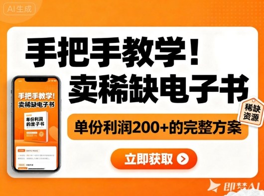 手把手教学！在小红书卖稀缺电子书，单份利润2张+的完整方案-大表哥网创