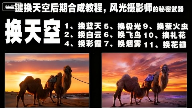 一键换天空后期合成教程，风光摄影师的秘密武器-大表哥网创