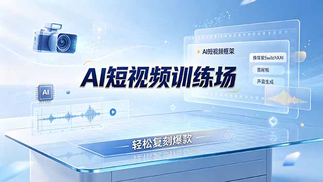 老陈AI短视频训练场：AI短视频框架+换背景SwitchXAI+首尾帧+声音生成，轻松复刻爆款-大表哥网创