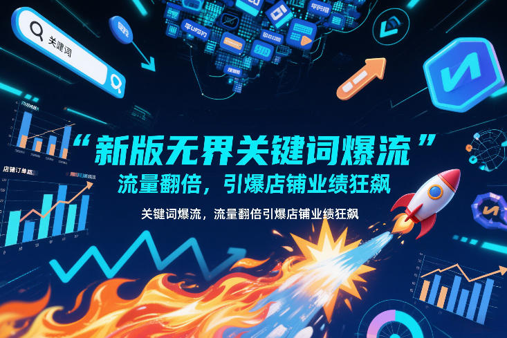 新版无界关键词爆流，流量翻倍，引爆店铺业绩狂飙-大表哥网创