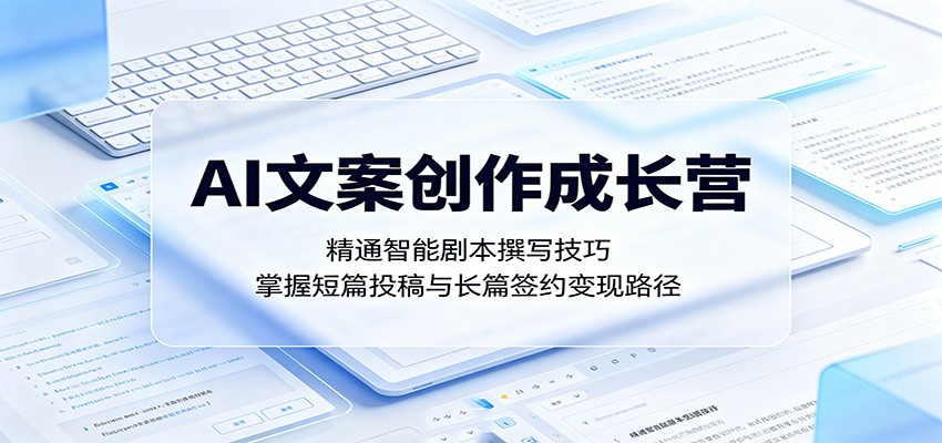 AI文案创作成长营：精通智能剧本撰写技巧，掌握短篇投稿与长篇签约变现路径-大表哥网创