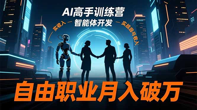 AI高手训练营3.0，ChatGPT，Midjourney，智能体开发，自由职业月入破万-大表哥网创