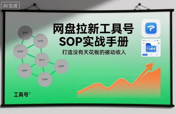 网盘拉新工具号SOP实战手册，打造没有天花板的被动收入-大表哥网创