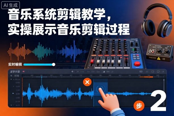 音乐系统剪辑教学，实操展示音乐剪辑过程-大表哥网创