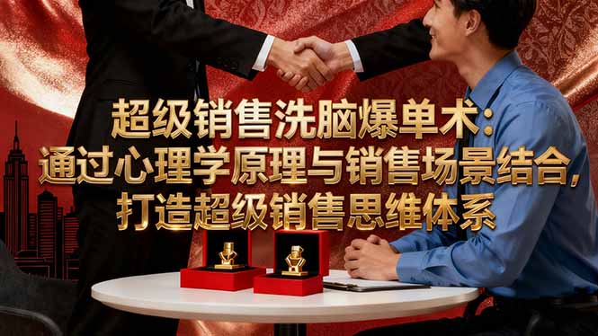 超级销售洗脑爆单术：通过心理学原理与销售场景结合,打造超级销售思维体系-大表哥网创