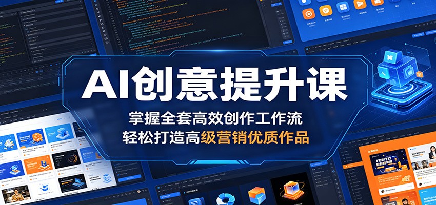 AI创意提升课：掌握全套高效创作工作流，轻松打造高级营销优质作品-大表哥网创