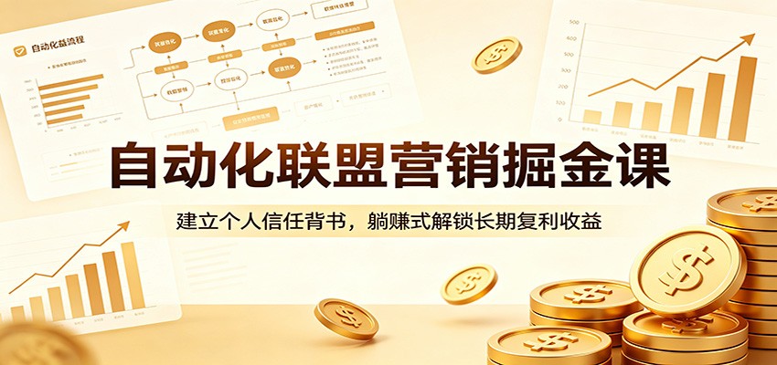自动化联盟营销掘金课：建立个人信任背书，躺赚式解锁长期复利收益-大表哥网创