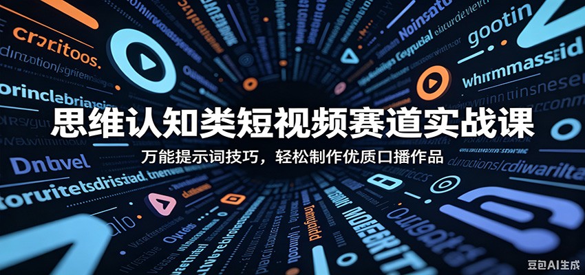 思维认知类短视频赛道实战课:万能提示词技巧,轻松制作优质口播作品-大表哥网创