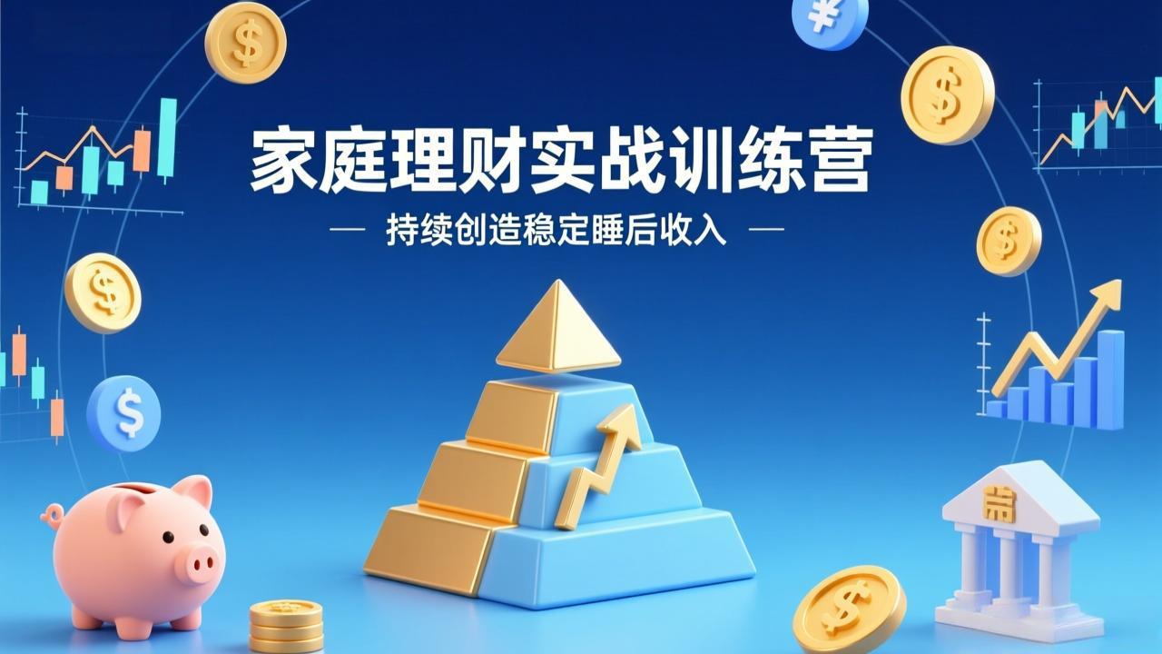 家庭理财实战训练营：从0到1建体系，三阶进阶层层递进，助你持续创造稳定睡后收入-大表哥网创