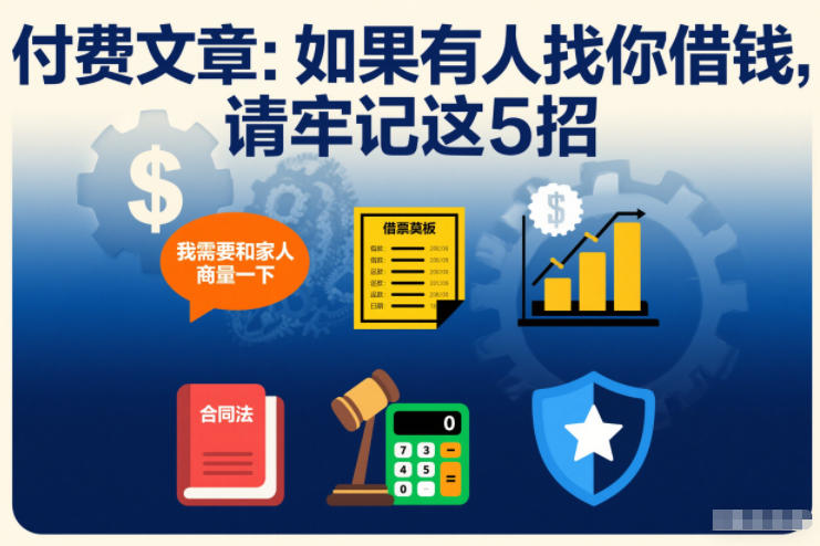 付费文章：如果有人找你借钱，请牢记这5招-大表哥网创