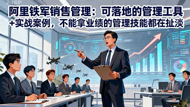 阿里铁军销售管理：可落地的管理工具+实战案例，不能拿业绩的管理都在扯淡-大表哥网创