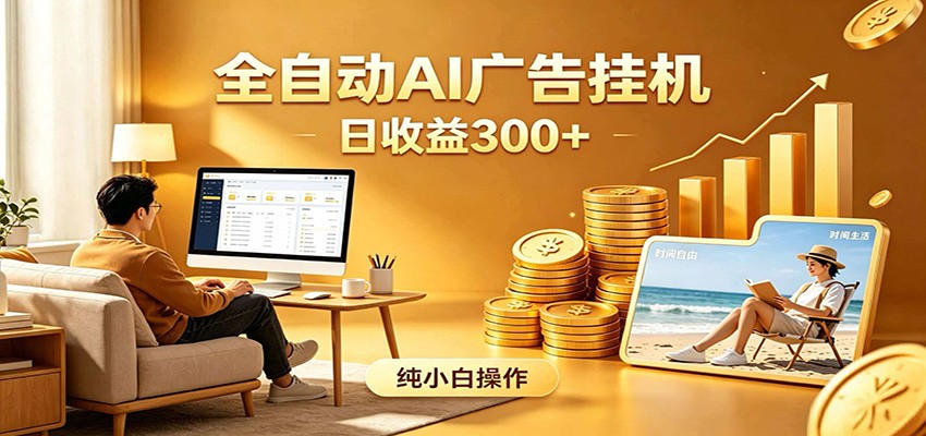 AI风口项目，全程解放双手，后台自动运行赚取收益，每天稳定收益300+-大表哥网创