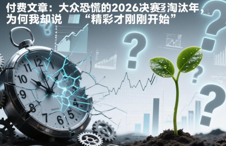 付费文章：大众恐慌的2026决赛淘汰年，为何我却说“精彩才刚刚开始”？-大表哥网创