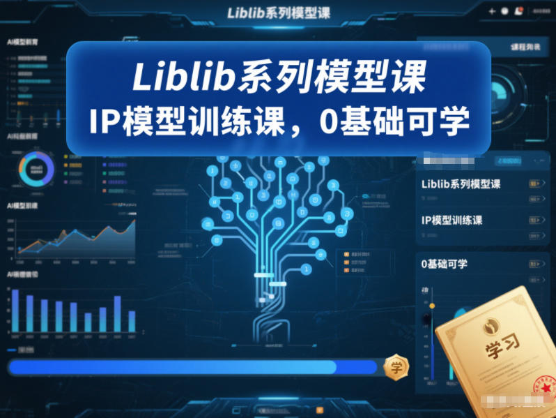 Liblib系列模型课，IP模型训练课，0基础可学-大表哥网创