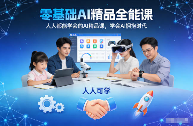 零基础AI精品全能课，人人都能学会的AI精品课，学会AI拥抱时代-大表哥网创