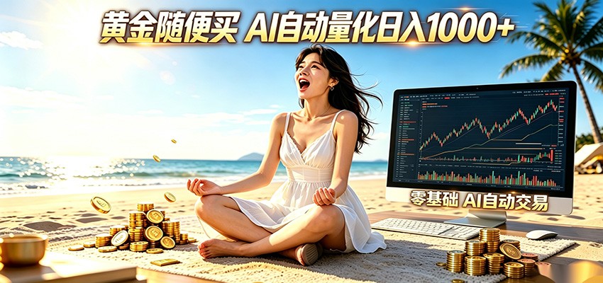 黄金随便买？AI自动外汇量化交易 在家当皇帝 日入1000+-大表哥网创