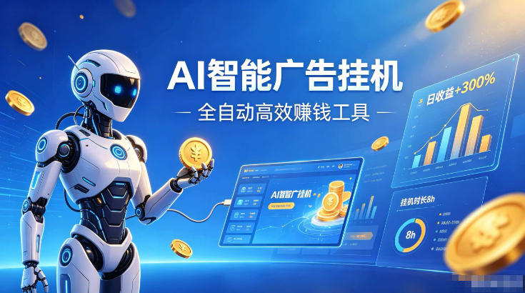 AI智能广告挂G，在家自动賺收益，全程无需人工操作、不用直播、不用拉人【揭秘】-大表哥网创