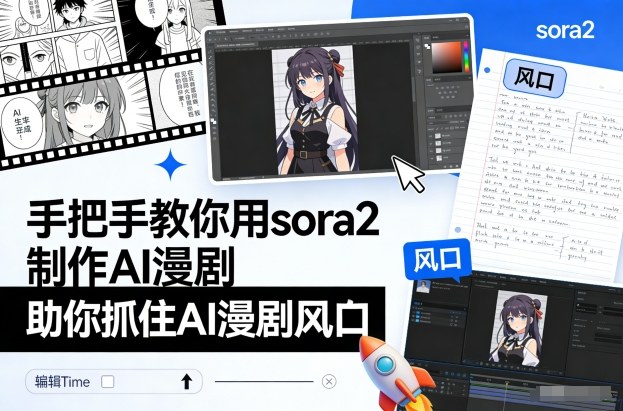 手把手教你用sora2制作AI漫剧，助你抓住AI漫剧风口-大表哥网创