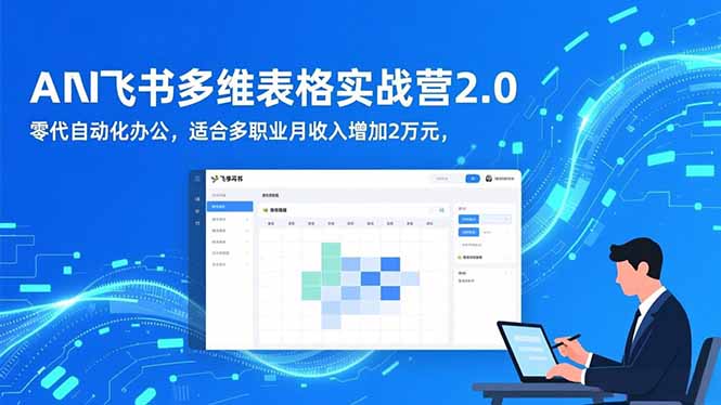 AI+飞书多维表格实战营2.0：零代码自动化办公，适合多职业月收入增加2万元-大表哥网创