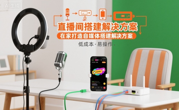 直播间搭建解决方案，在家打造自媒体搭建解决方案-大表哥网创