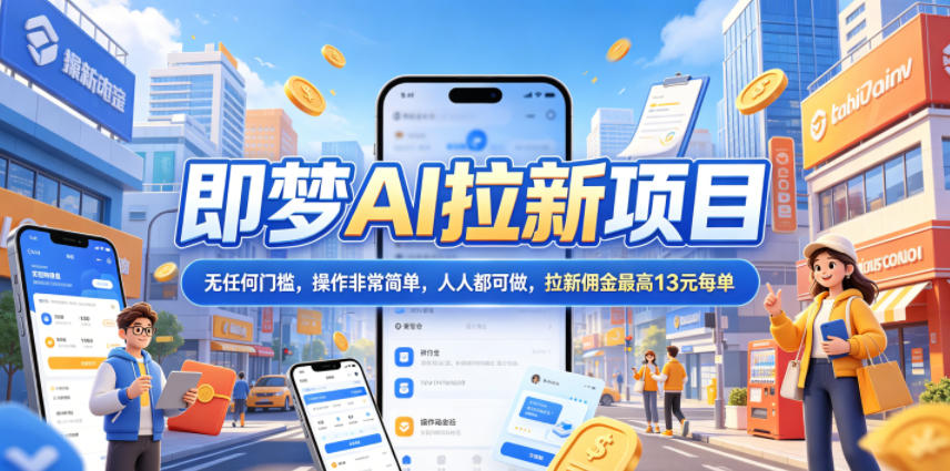 2026年即梦AI拉新项目最新玩法，无任何门槛，操作非常简单，人人都可做，拉新佣金最高13米每单(更新6月30日)-大表哥网创